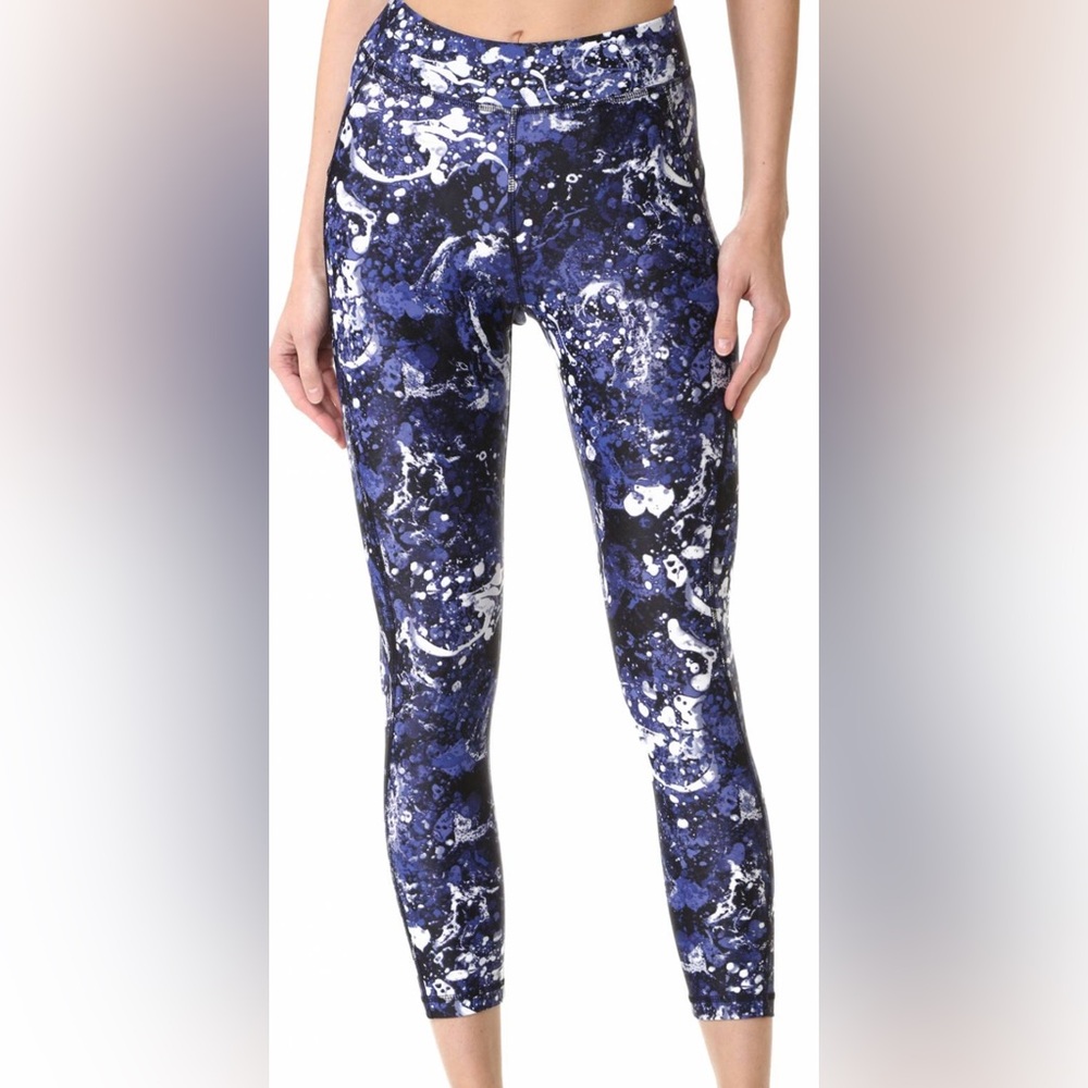 HPE Black and Blue Splatter 7/8 Leggings